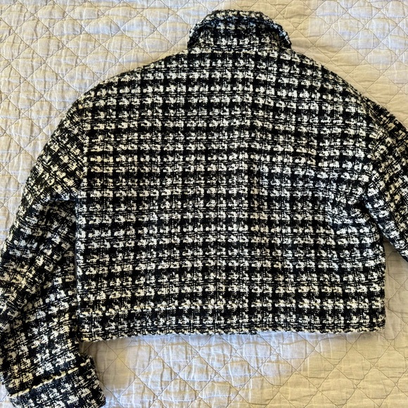 Anine Bing Adriana Tweed Crop Jacket, Size Medium, New - Picture 14 of 16